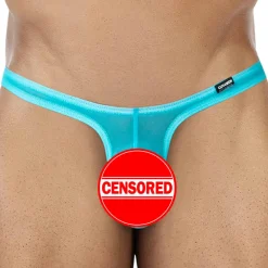 CUT4MEN Strings|Poche Ergonomique-String Micro SP4NDEX GLOW Mesh Turquoise