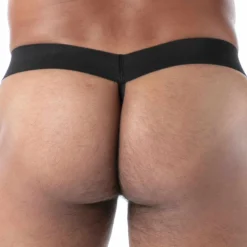 TOF Paris Strings-String Pression en Néoprène Noir