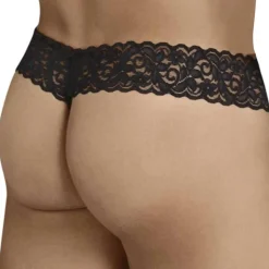 CandyMan Strings-String Résille Dentelle Noir