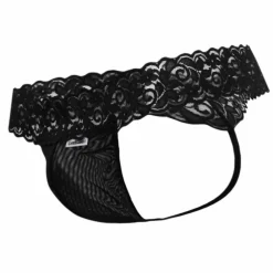 CandyMan Strings-String Résille Dentelle Noir