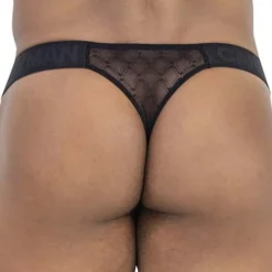 CandyMan Strings-String Résille Noir