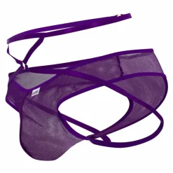 CandyMan Strings-String Résille Violet
