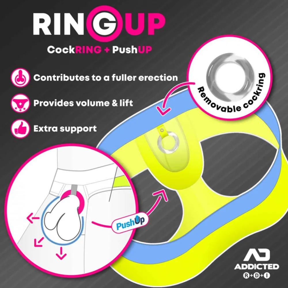 AD Fetish Strings-String Rub Tape Cockring Noir