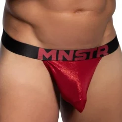 Manstore Strings-String Sans Ficelle Bungee Pouch M2485 Rouge
