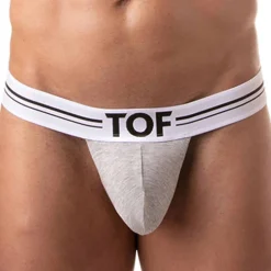 TOF Paris Strings-String Sans Ficelle French Coton Gris Chiné