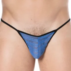 Doreanse Strings-String Sexy Mesh Bleu