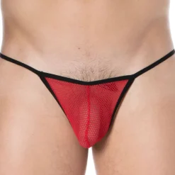 Doreanse Strings-String Sexy Mesh Rouge