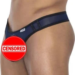 CandyMan Strings-String Sport Mesh Bleu Marine