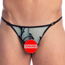 L'Homme invisible Strings-String Striptease Velours Mystique Turquoise