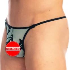 L'Homme invisible Strings-String Striptease Velours Mystique Turquoise