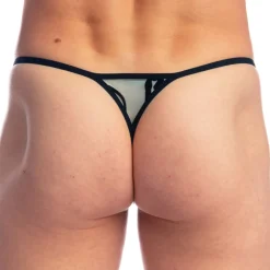 L'Homme invisible Strings-String Striptease Velours Mystique Turquoise