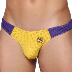 Marcuse Strings|Sous-Vêtements Sport-String Tahiti Jaune - Violet