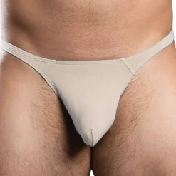 Andrew Christian Strings|Poche Ergonomique-String Ultra Low-Rise No-Show Almost Naked Beige