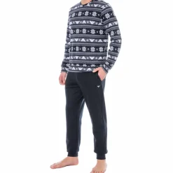 Emporio Armani Tenues D'Intérieur-Tenue d'Intérieur Holidays Jacquard Bleu