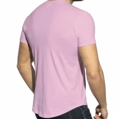 ES Collection T-Shirts-T-Shirt Col V Plongeant Rose