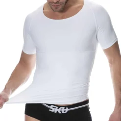 SKU Ventre Plat|T-Shirts-T-Shirt Compression Ferme Blanc