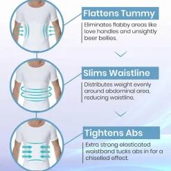 SKU Ventre Plat|T-Shirts-T-Shirt Compression Ferme Blanc