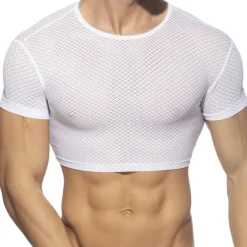 Addicted Tenues Sexy|T-Shirts-T-Shirt Crop Fantasy Diamond Blanc