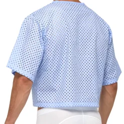 Modus Vivendi T-Shirts-T-Shirt Crop Poplin Bleu Clair