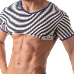 TOF Paris T-Shirts-T-Shirt Crop Sailor Bleu