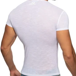 Addicted T-Shirts-T-Shirt Flame Blanc