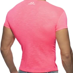 Addicted T-Shirts-T-Shirt Flame Rose Fluo