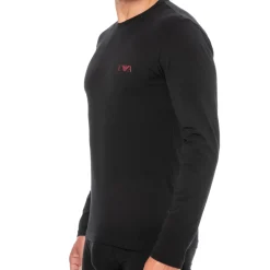 Emporio Armani T-Shirts-T-Shirt Manches Longues Bold Monogram Coton Noir