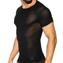 ES Collection Tenues Sexy|T-Shirts-T-Shirt Net Noir