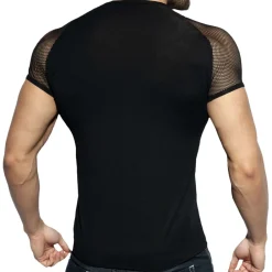ES Collection T-Shirts-T-Shirt Raglan Mesh Noir