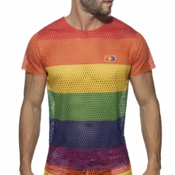 Addicted T-Shirts-T-Shirt Rainbow Mesh Arc-en-Ciel
