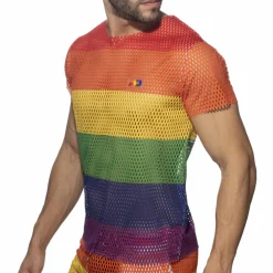 Addicted T-Shirts-T-Shirt Rainbow Mesh Arc-en-Ciel