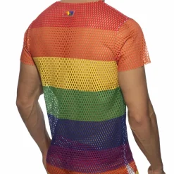 Addicted T-Shirts-T-Shirt Rainbow Mesh Arc-en-Ciel