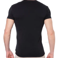 Emporio Armani T-Shirts-T-Shirt Shiny Logoband Noir