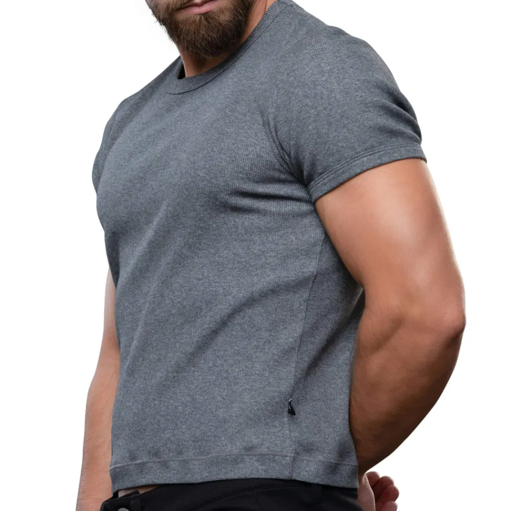 Andrew Christian T-Shirts-T-Shirt Shorty Chic Anthracite