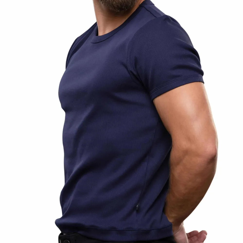 Andrew Christian T-Shirts-T-Shirt Shorty Chic Bleu Marine