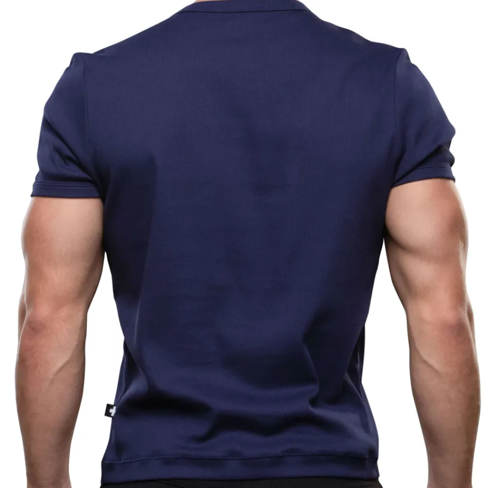 Andrew Christian T-Shirts-T-Shirt Shorty Chic Bleu Marine