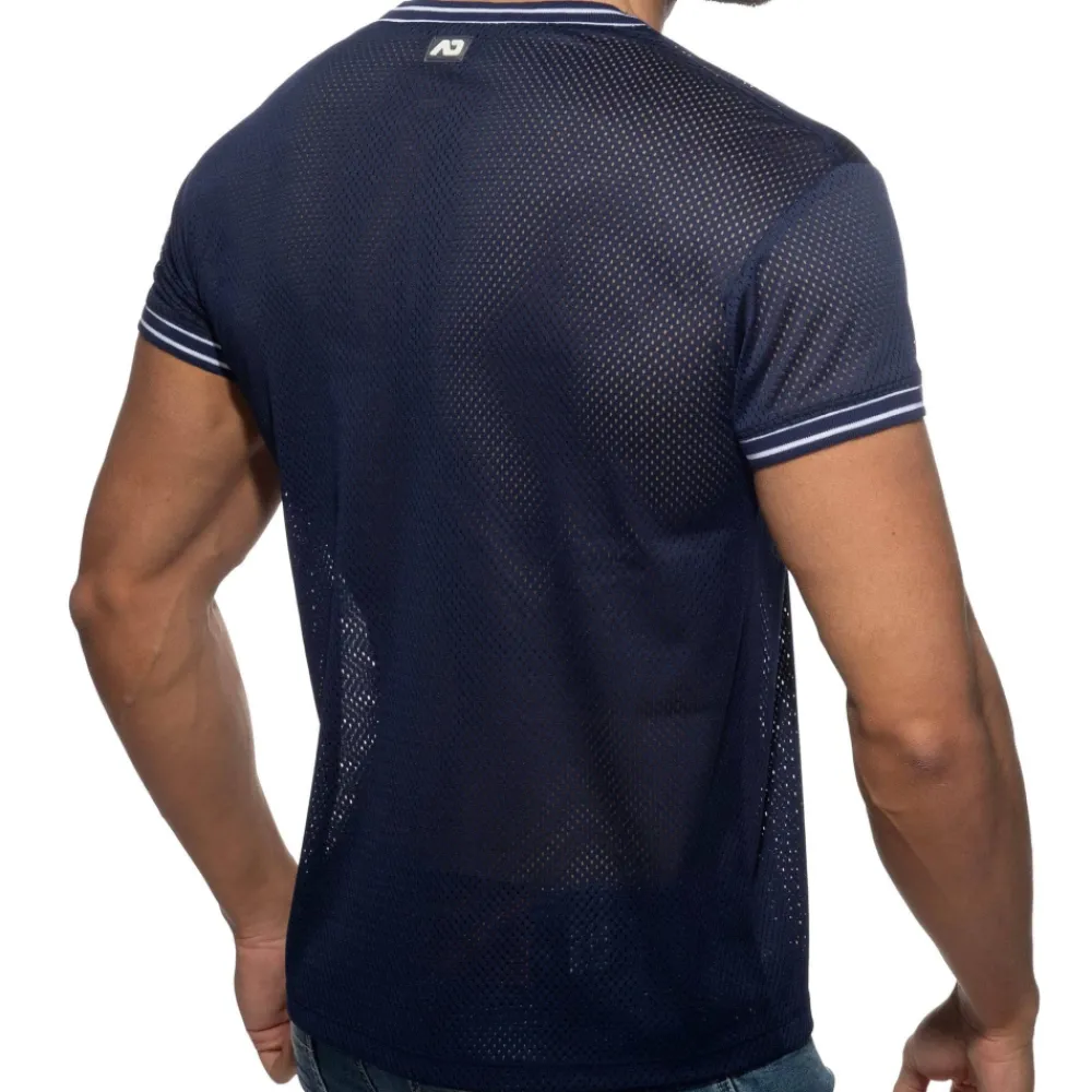 Addicted T-Shirts-T-Shirt Slam Mesh Bleu Marine