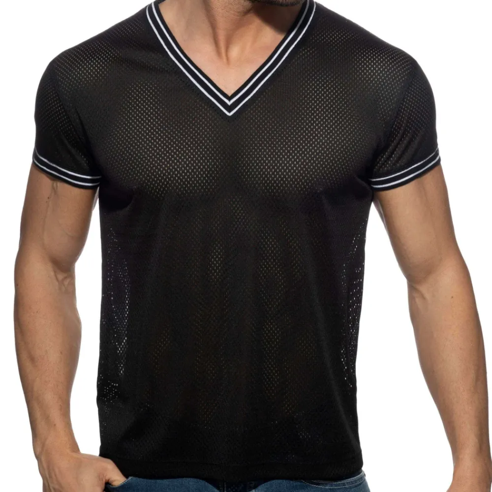 Addicted T-Shirts-T-Shirt Slam Mesh Noir