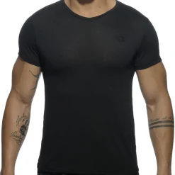Addicted T-Shirts-T-Shirt V-Neck Basic Noir