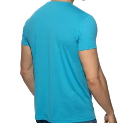 Addicted T-Shirts-T-Shirt V-Neck Basic Turquoise