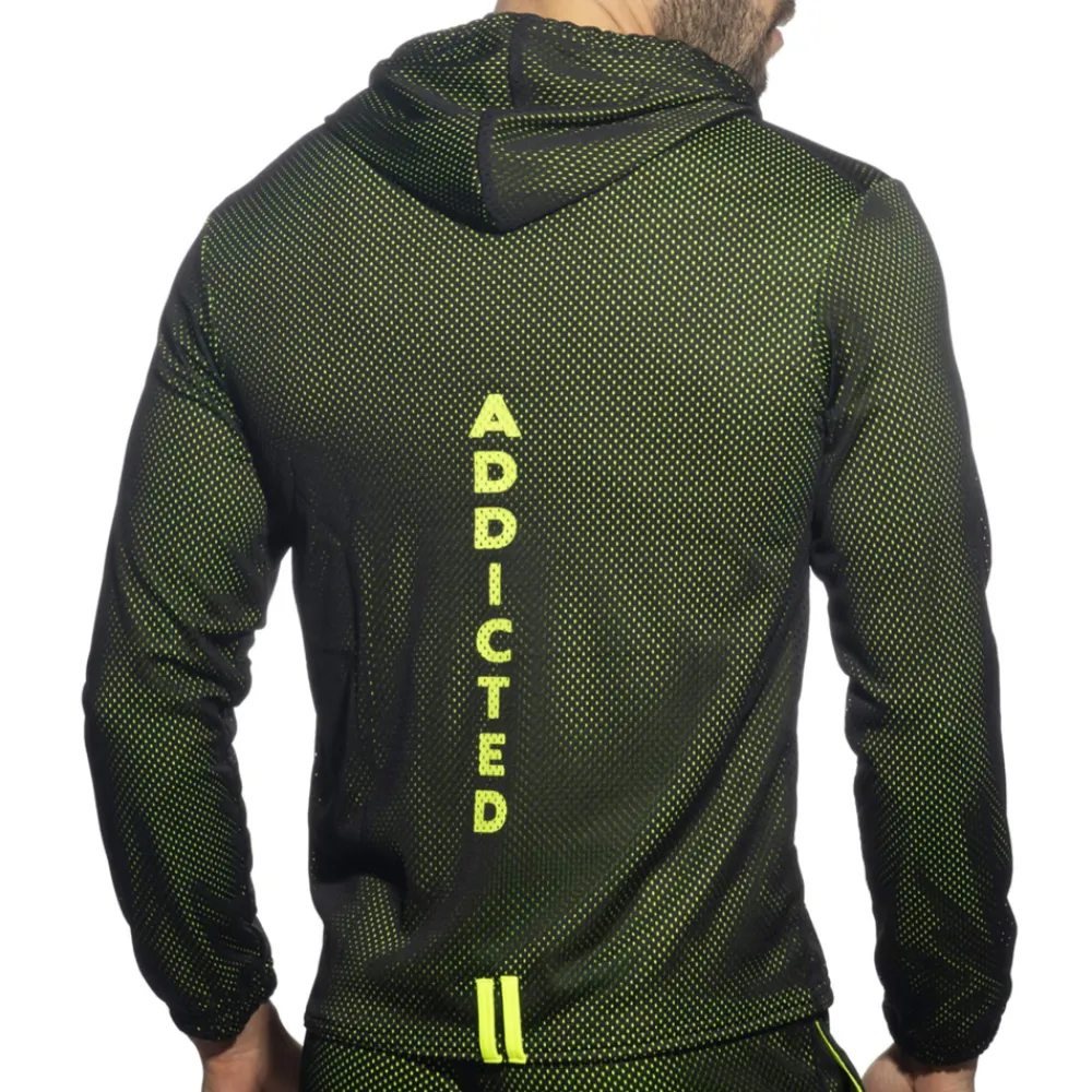 Addicted Sweatshirts / Vestes-Veste à Capuche Manches Longues Loop Mesh Noire
