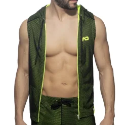 Addicted Sweatshirts / Vestes-Veste à Capuche Sans Manche Loop Mesh Noire