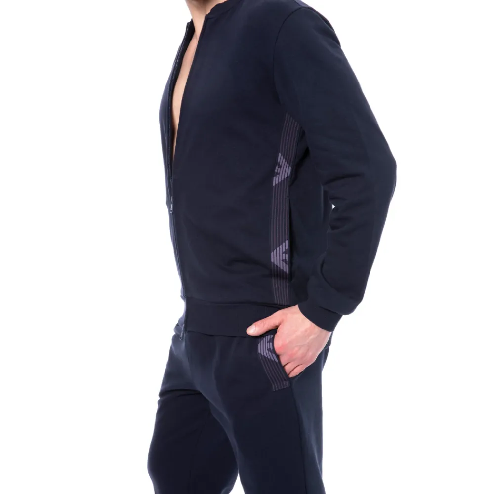Emporio Armani Hauts|Sweatshirts / Vestes-Veste Basic Terry Bleu Marine