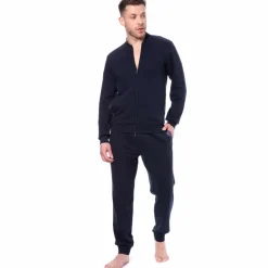 Emporio Armani Hauts|Sweatshirts / Vestes-Veste Basic Terry Bleu Marine