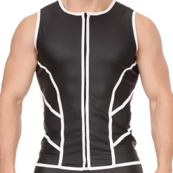 Barcode Sweatshirts / Vestes-Veste Biker Robin Noir - Blanc