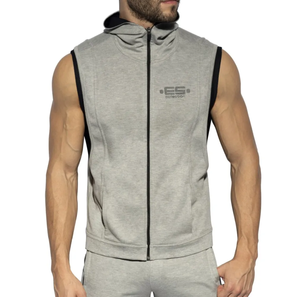 ES Collection Sweatshirts / Vestes-Veste Sport à Capuche First Class Gris Chiné